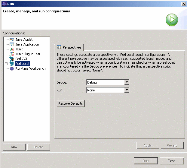 Run Configurations Dialog