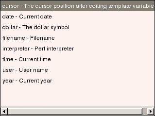 Predefined Variables