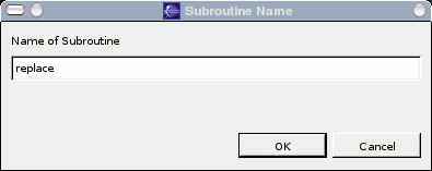 Extract Subroutine Dialog