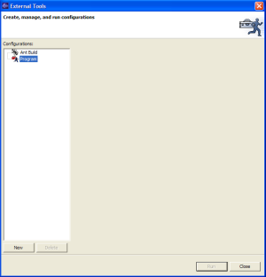 Figure 2: External Tools configuration window